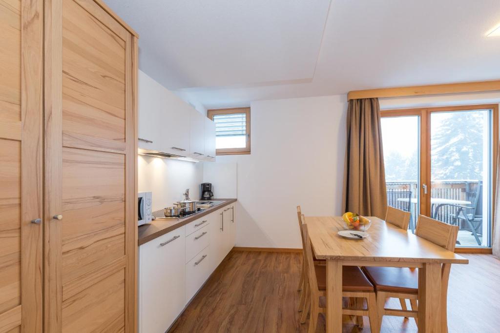 Kuchyň nebo kuchyňský kout v ubytování Residence Aichner