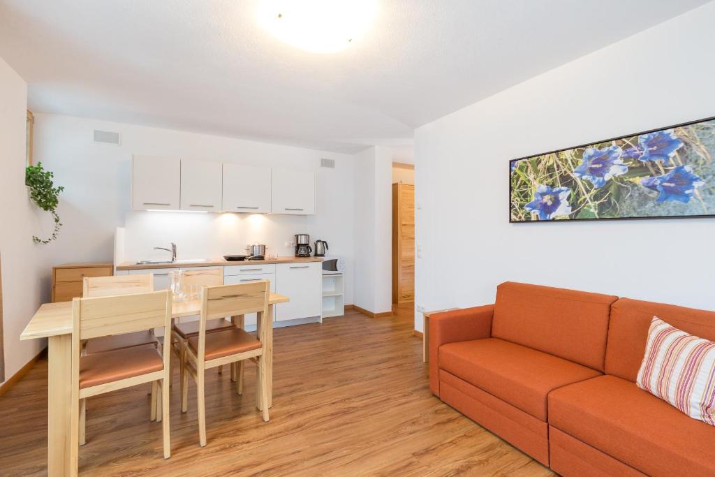 Kuchyň nebo kuchyňský kout v ubytování Residence Aichner