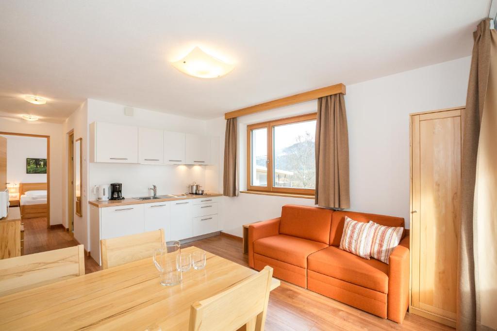 Kuchyň nebo kuchyňský kout v ubytování Residence Aichner