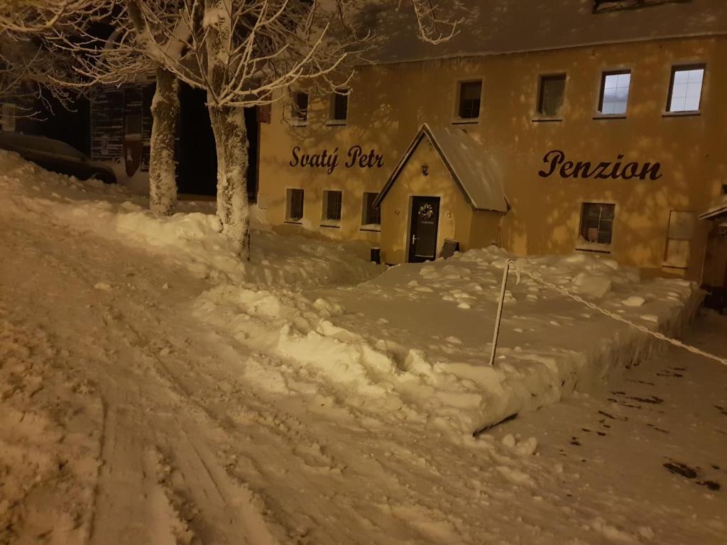 Penzion Svatý Petr v zimě