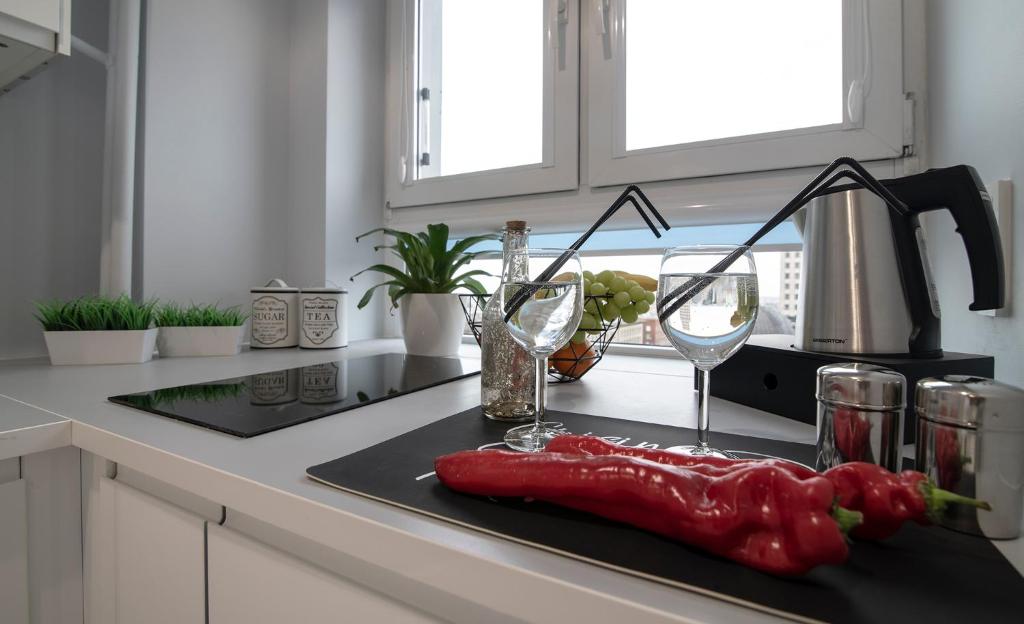 Kuchyňa alebo kuchynka v ubytovaní WLR Apartments - Świętokrzyska I