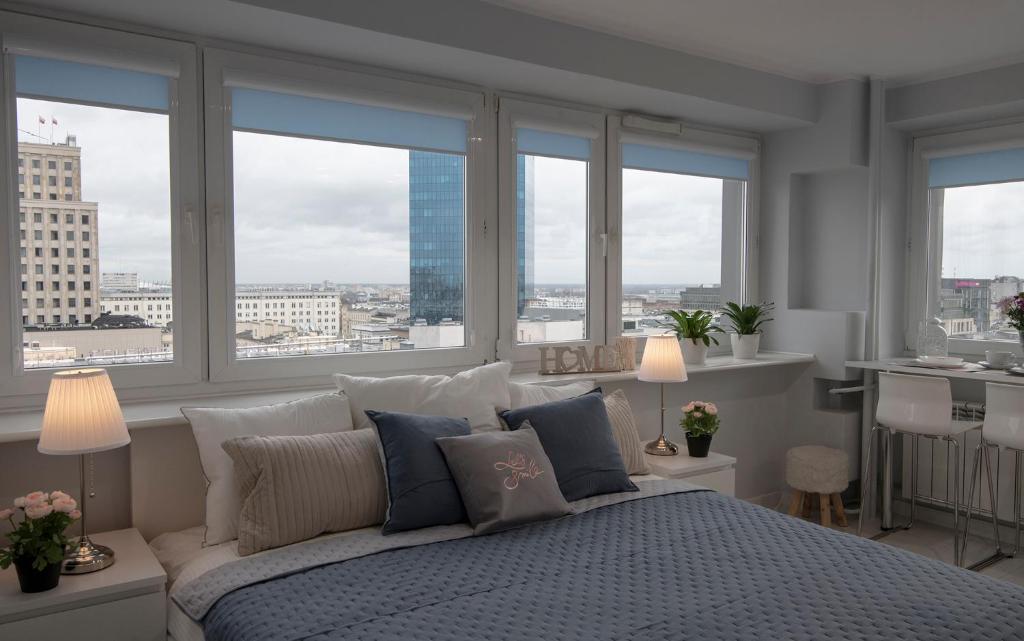 Posteľ alebo postele v izbe v ubytovaní WLR Apartments - Świętokrzyska I