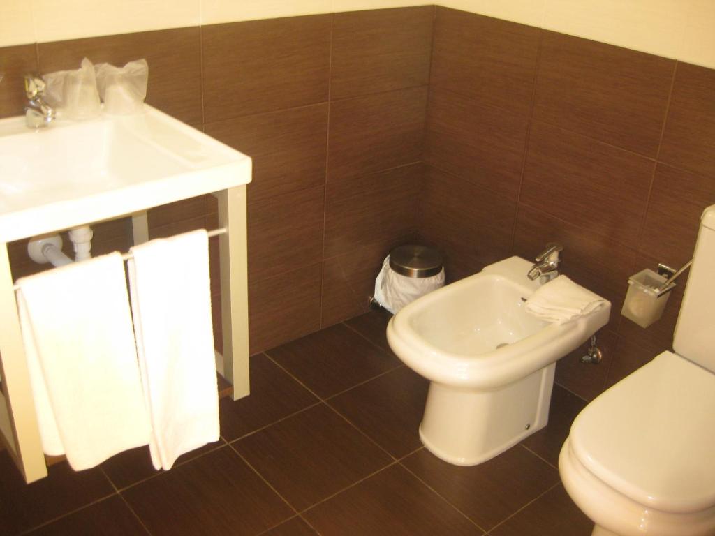 Koupelna v ubytování Hotel Minho Belo