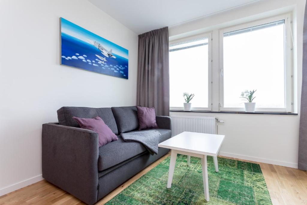 Posezení v ubytování ApartDirect Linköping Arena