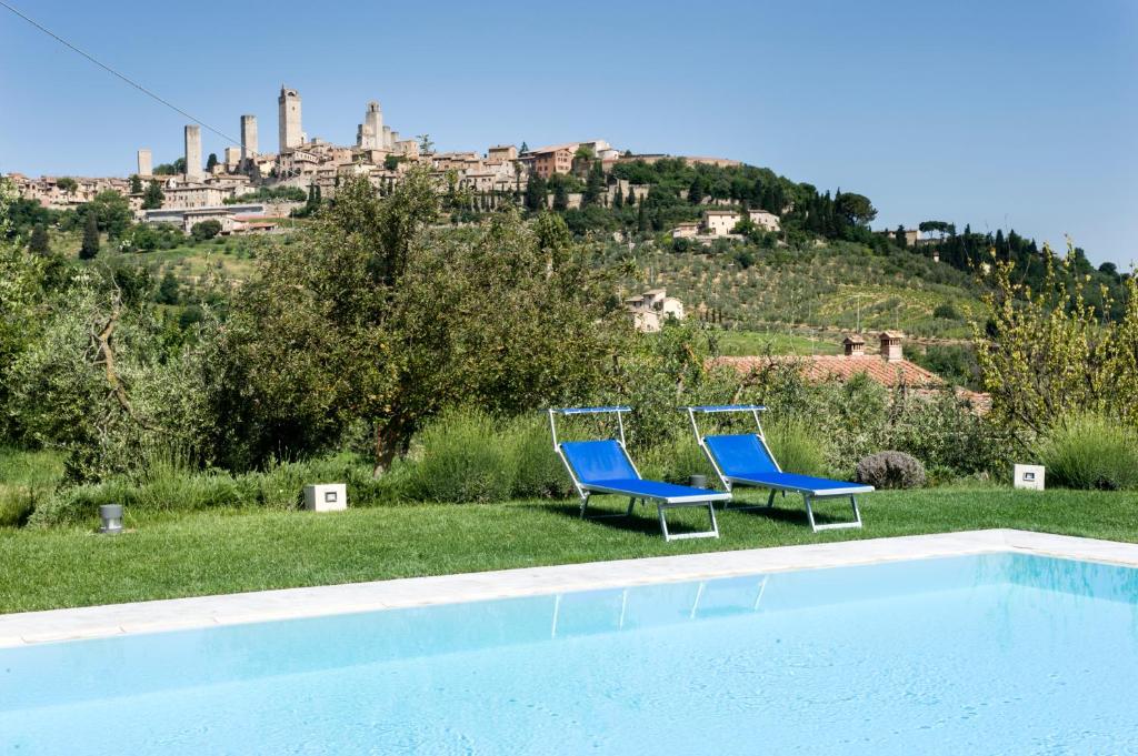 Bazén v ubytování B&B Ponte a Nappo San Gimignano nebo v jeho okolí
