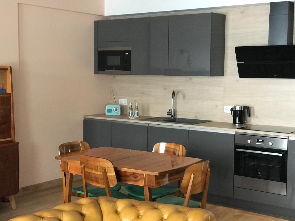 Kuchyň nebo kuchyňský kout v ubytování Silesia Apartment Eliza