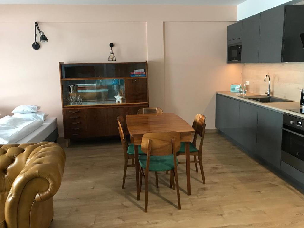 Kuchyň nebo kuchyňský kout v ubytování Silesia Apartment Eliza
