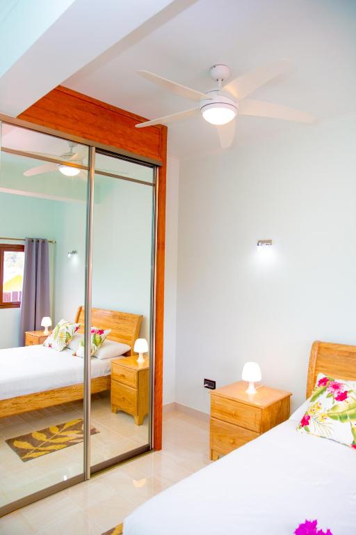 Postel nebo postele na pokoji v ubytování Cap-sud self catering