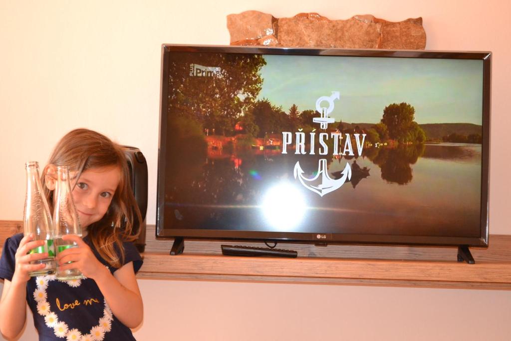 TV a/nebo společenská místnost v ubytování Penzión Štrba