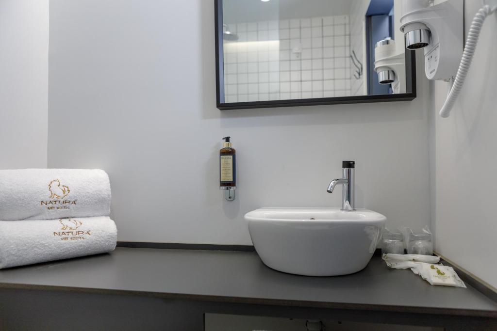 Koupelna v ubytování Sport Hotel Gym + SPA