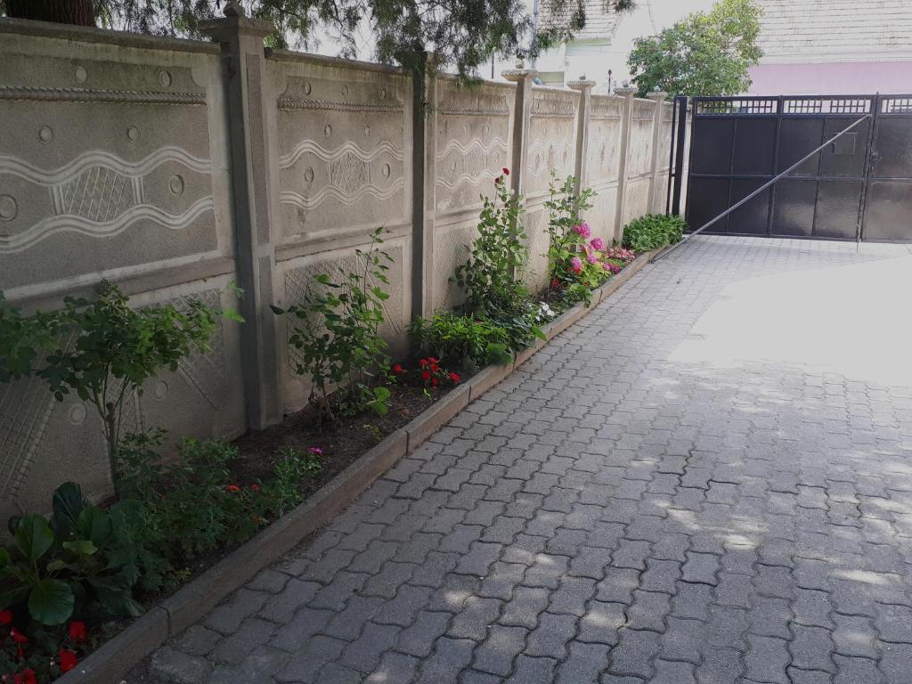 A garden outside Csóka Apartman Pápa
