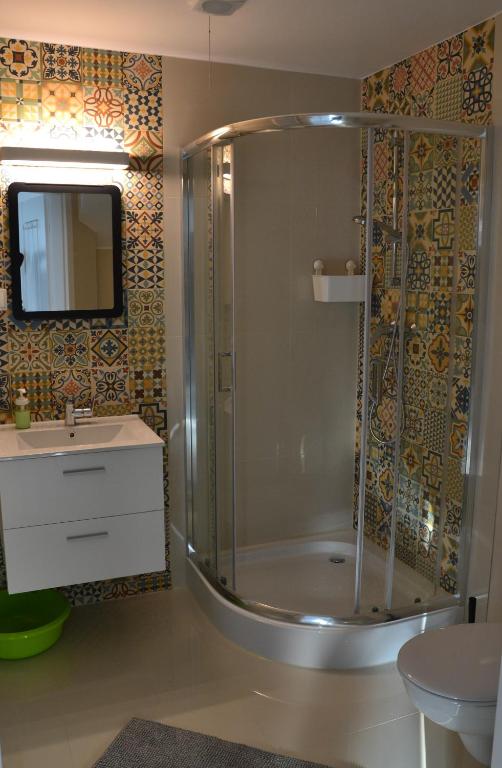 Kúpeľňa v ubytovaní Zielone Apartamenty