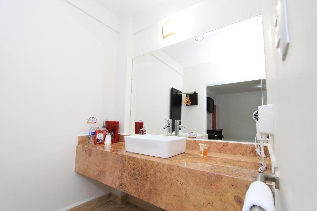 Koupelna v ubytování Hotel 5 inn