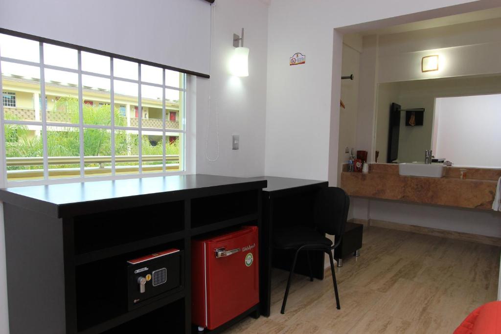 Kuchyň nebo kuchyňský kout v ubytování Hotel 5 inn