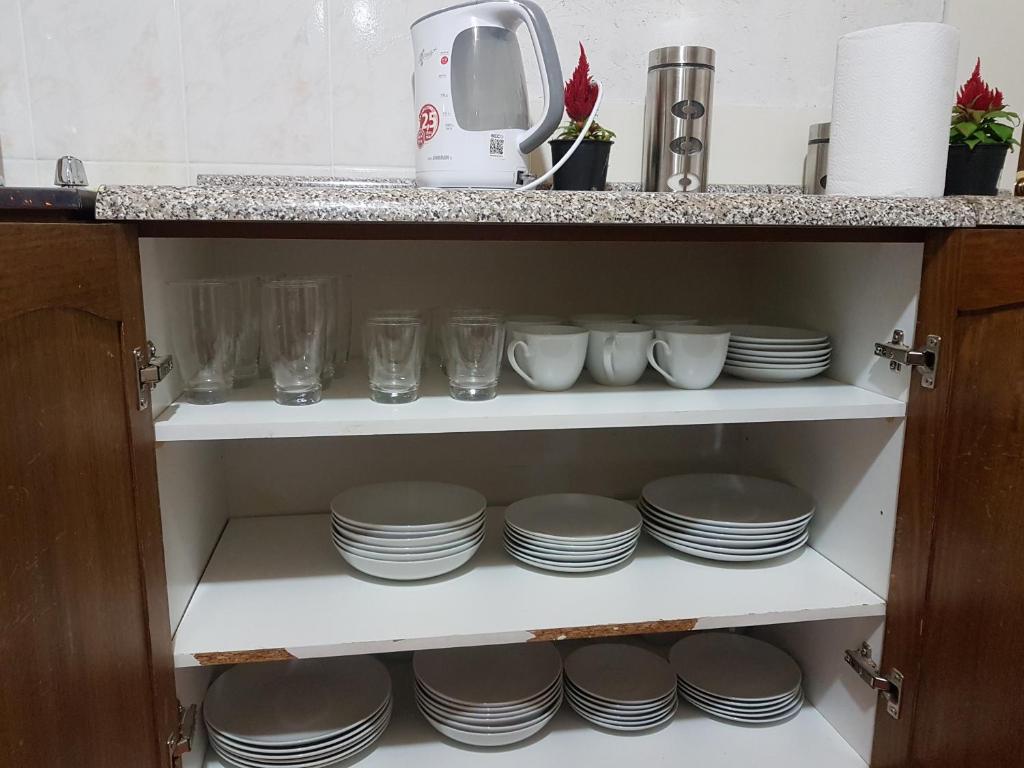 Kuchyň nebo kuchyňský kout v ubytování Hostal Ckamai