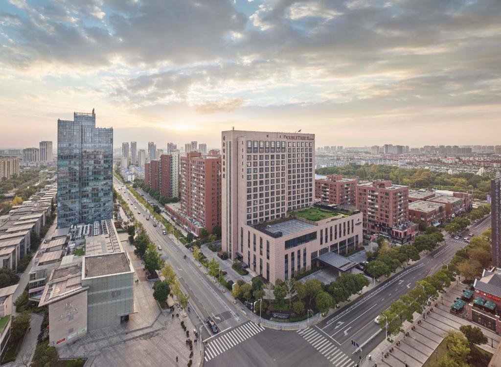 Nespecifikovaný výhled na destinaci Jiading nebo výhled na město při pohledu z hotelu