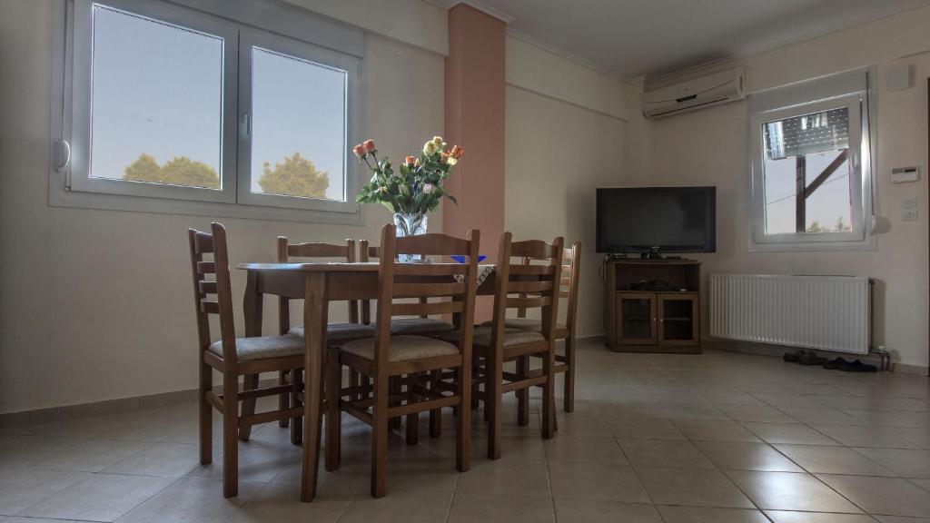 TV a/nebo společenská místnost v ubytování Mezoneta Elani