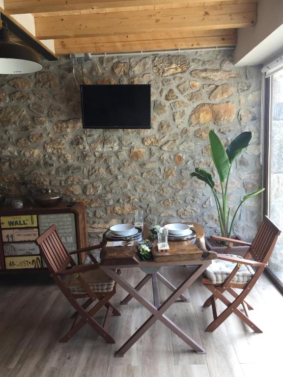 TV a/nebo společenská místnost v ubytování La Cabaña de Catalina