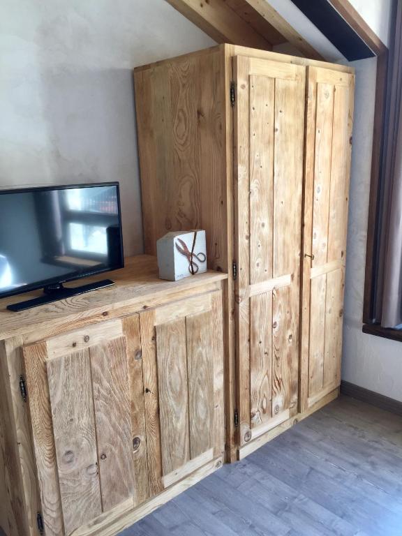 TV a/nebo společenská místnost v ubytování La Cabaña de Catalina