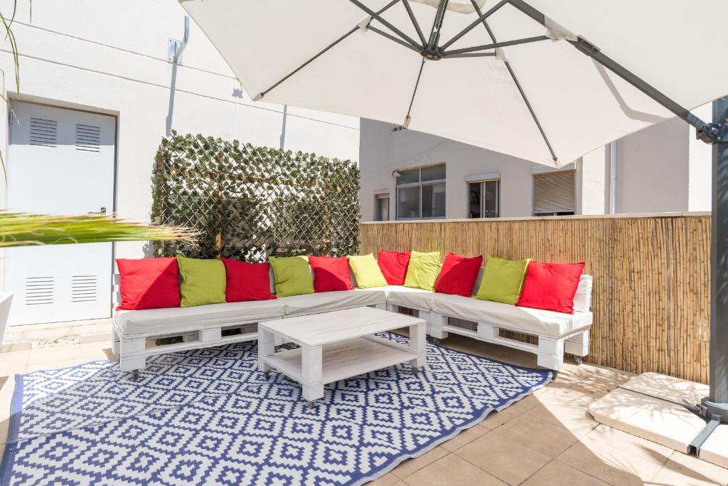 Patio alebo iná vonkajšia časť ubytovania MA2A-Perfect apartment for couples or groups up to 5 guests