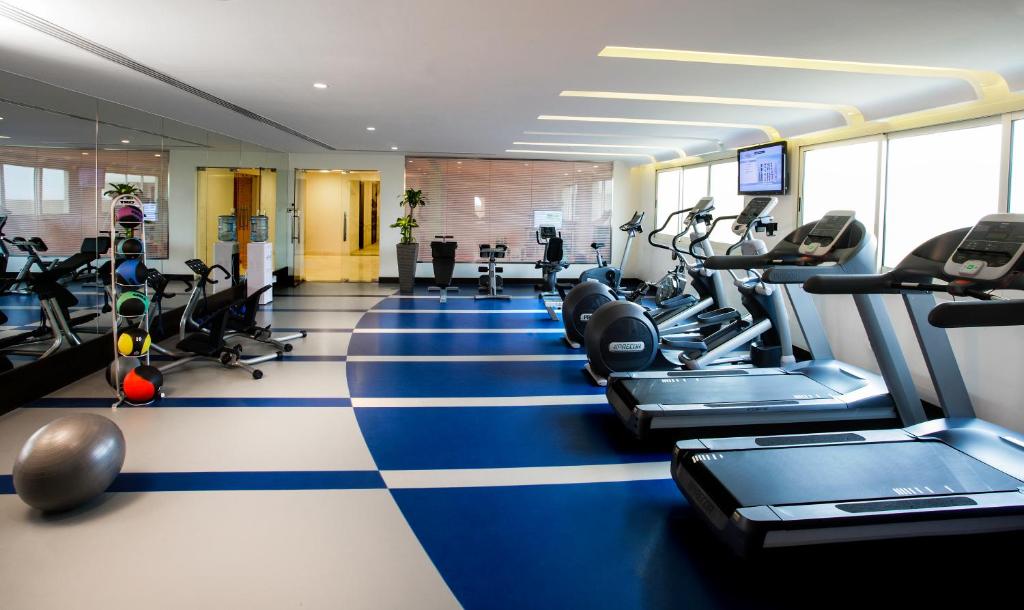 Fitness centrum a/nebo fitness zařízení v ubytování Elite Byblos Hotel
