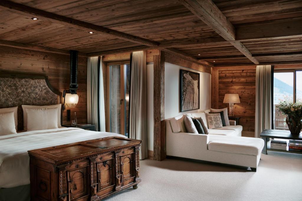 Voodi või voodid majutusasutuse The Alpina Gstaad toas
