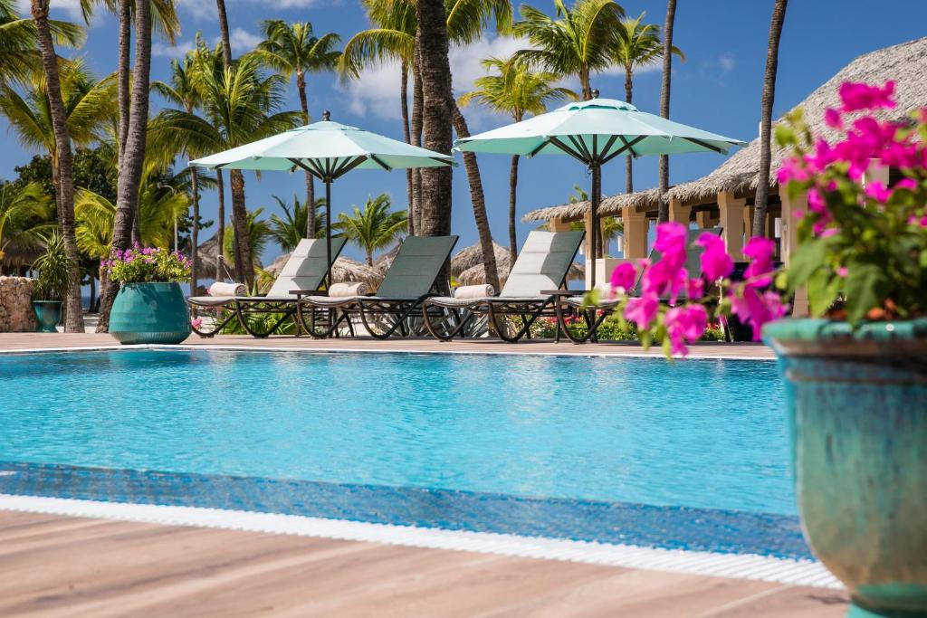 Bazén v ubytování Manchebo Beach Resort and Spa nebo v jeho okolí