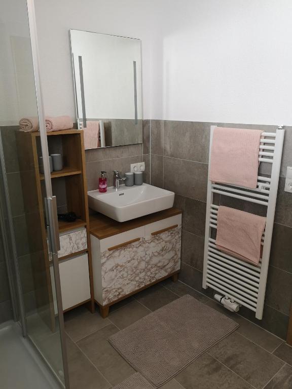 Kúpeľňa v ubytovaní Alpenchalet Pitztal