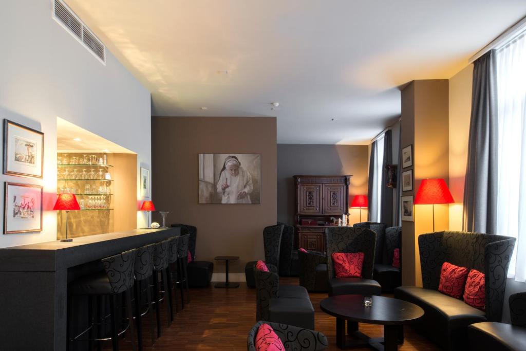 TV a/nebo společenská místnost v ubytování Hotel Karmel