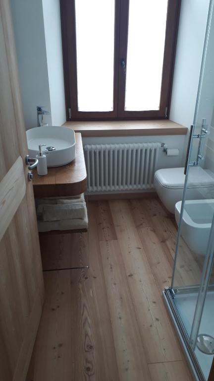 Koupelna v ubytování Hotel Albrici