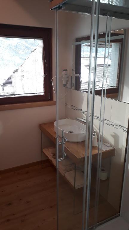 Koupelna v ubytování Hotel Albrici