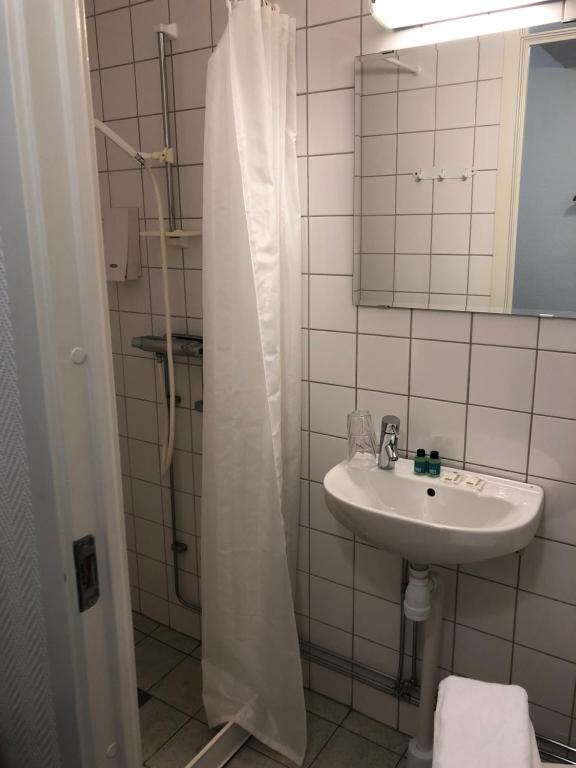 Koupelna v ubytování Hotell Bele