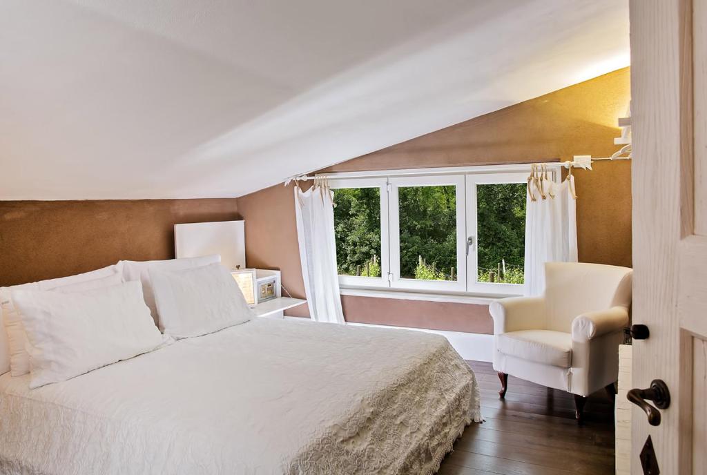 Łóżko lub łóżka w pokoju w obiekcie La Pampa Relais & Spa