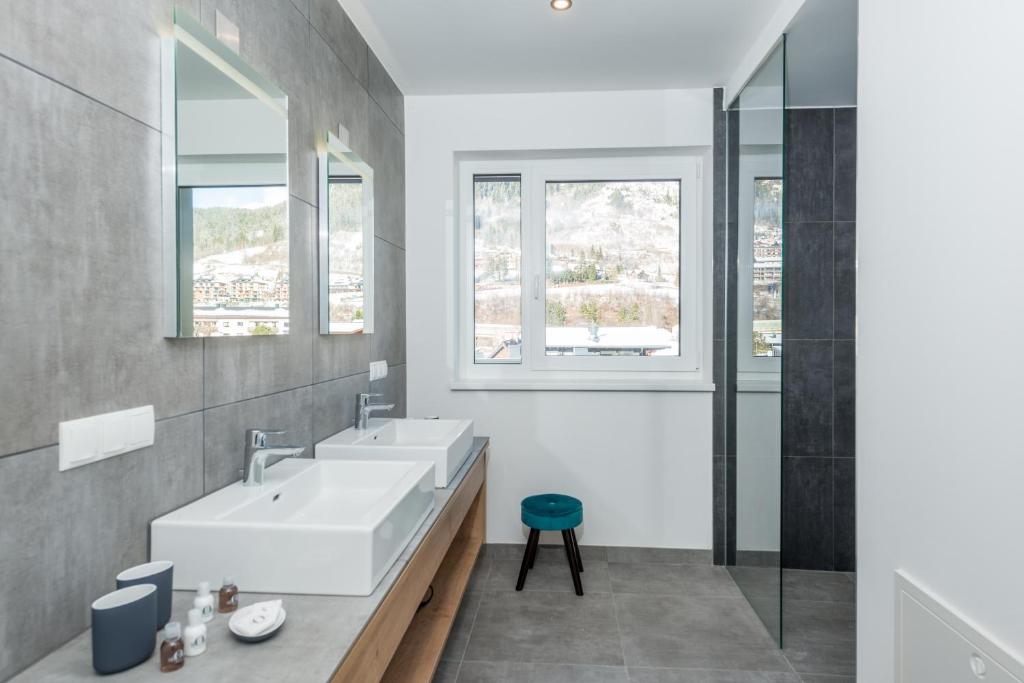 Koupelna v ubytování Deluxe Appartement Berglust