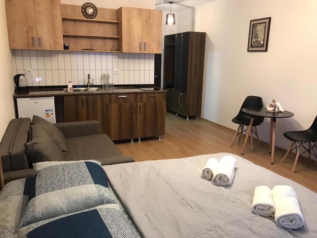 Η κουζίνα ή μικρή κουζίνα στο Vista Gudauri Apartment 25