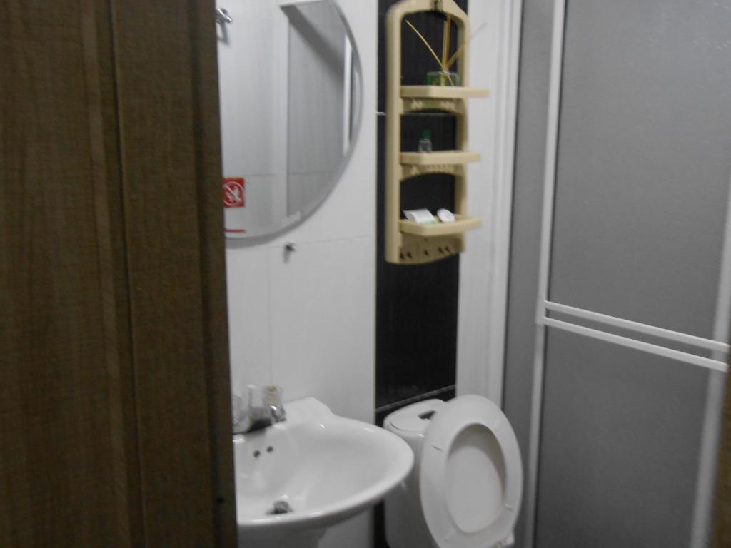 Koupelna v ubytování Hotel Ibague Plaza