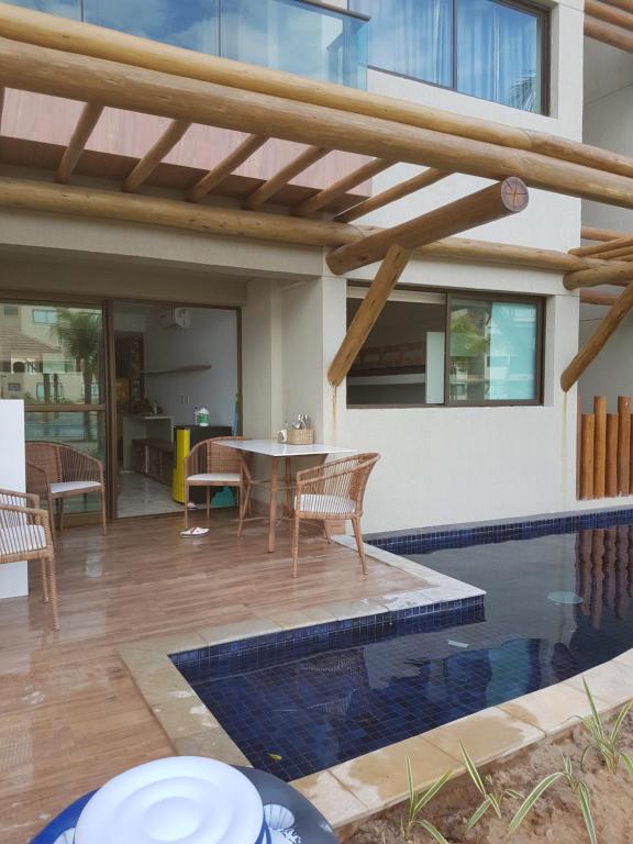  Flat Polinésia Térreo Piscina Privativa