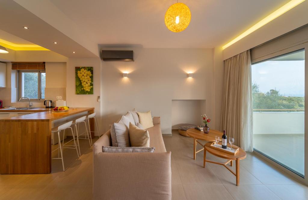 Posezení v ubytování Abelia Luxurious Villas