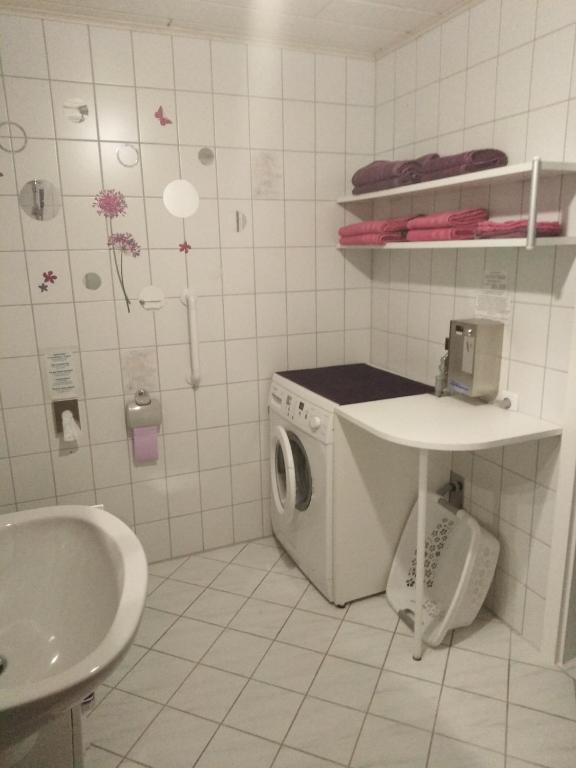 Koupelna v ubytování Ferienwohnung Kiruga