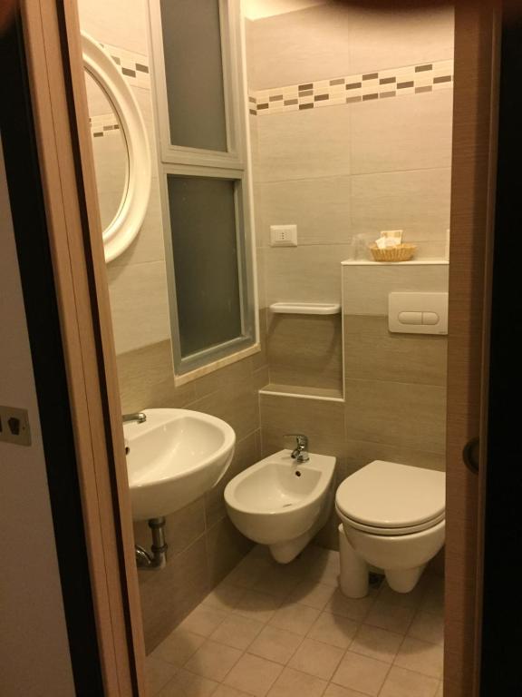 Koupelna v ubytování Abc Hotel