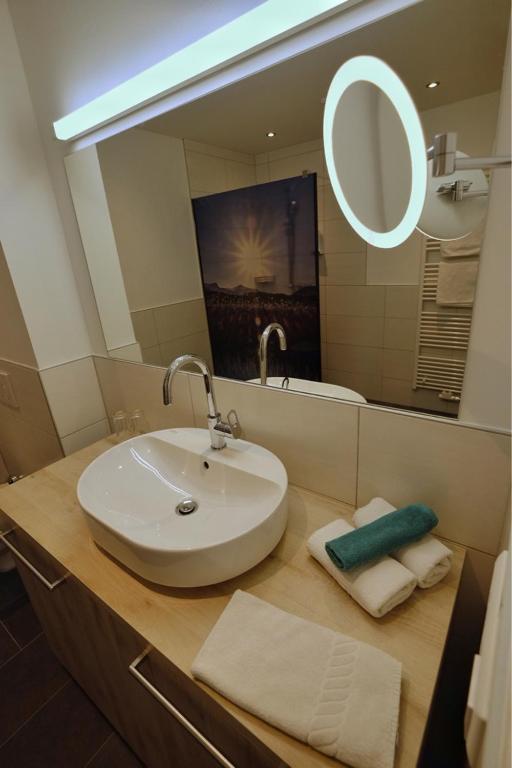 Koupelna v ubytování Aktiv Hotel Karnia