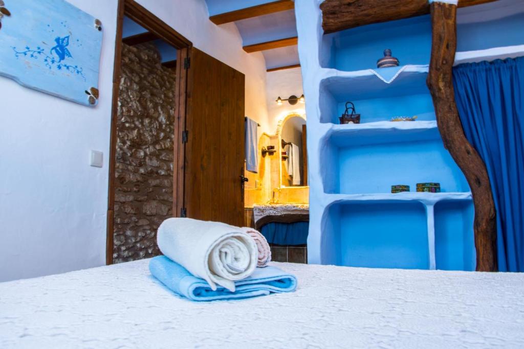 Postel nebo postele na pokoji v ubytování Casa Rural tía Salomé