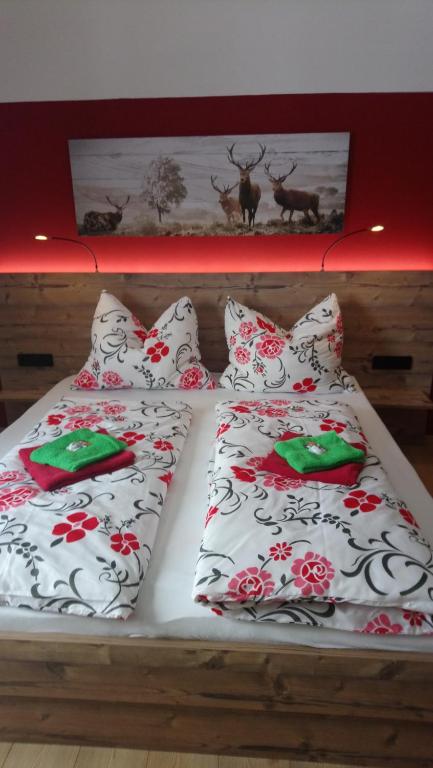 Postel nebo postele na pokoji v ubytování Haus Wastl