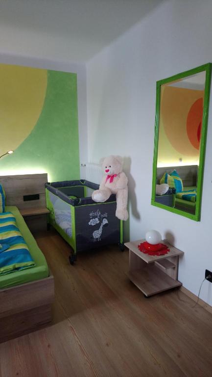Postel nebo postele na pokoji v ubytování Haus Wastl