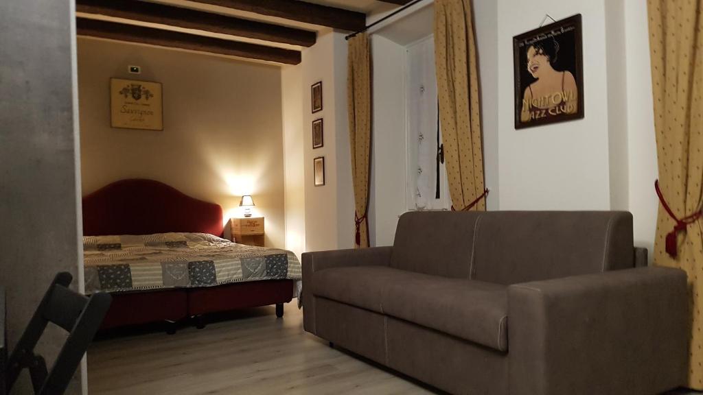 Postel nebo postele na pokoji v ubytování Ristorante Albergo Corona