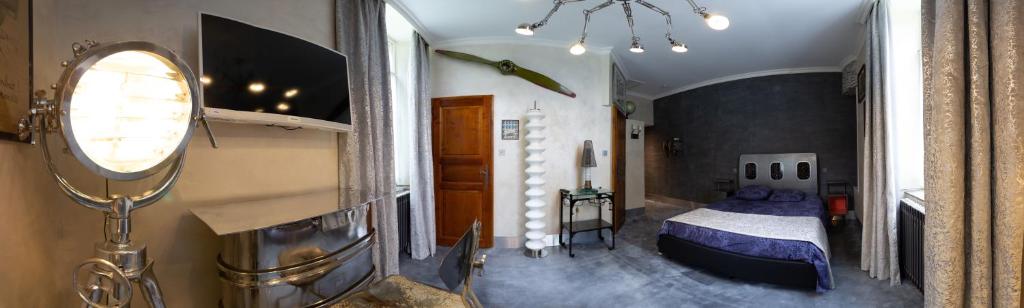 Postel nebo postele na pokoji v ubytování Château de Druon