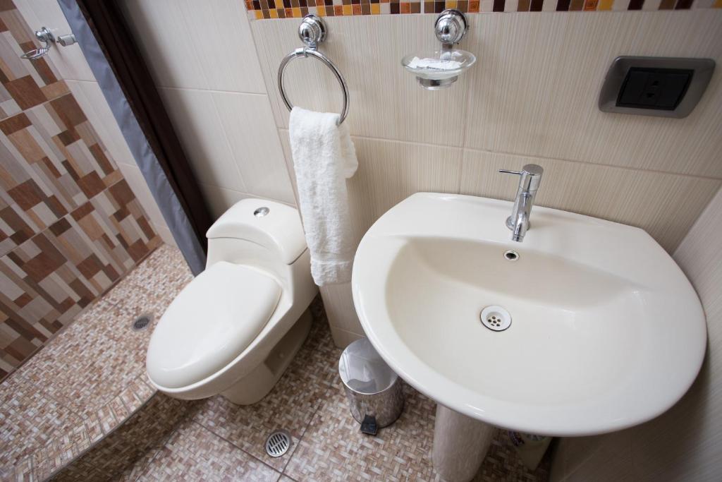 Koupelna v ubytování Hotel Inka King