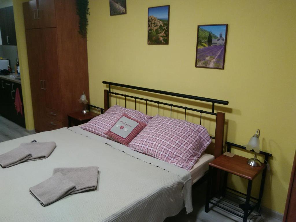 Postel nebo postele na pokoji v ubytování Apartmán Aqua Podhájska