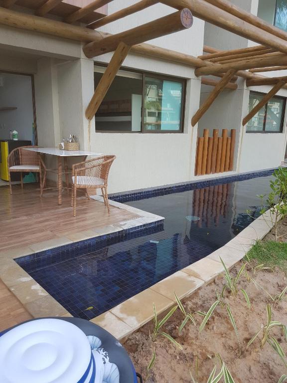  Flat Polinésia Térreo Piscina Privativa
