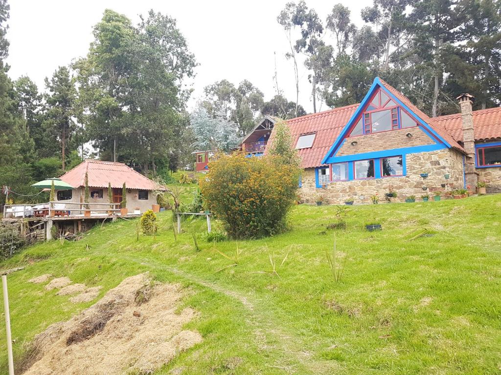 Zahrada ubytování Cabañas Yukatan Lago de Tota